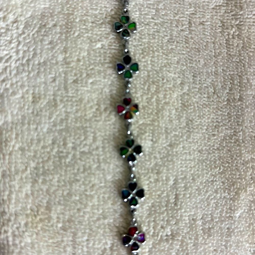 Silver 4 Leaf Clover Bracelet